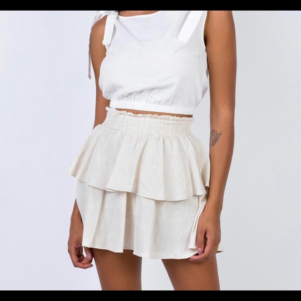 Princess Polly Greta Mini Skirt Beige